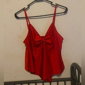 Shein Curve Womens Red Spaghetti Strap Top - Size 1XL - Adjustable Straps
